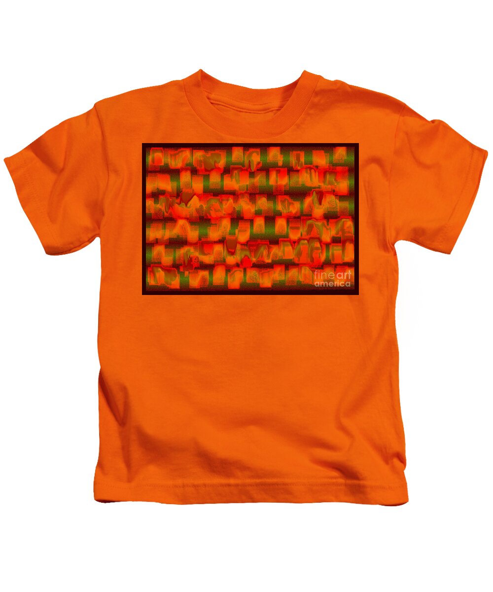 Abstract Kids T-Shirt featuring the digital art Orderly Jumble by Kae Cheatham
