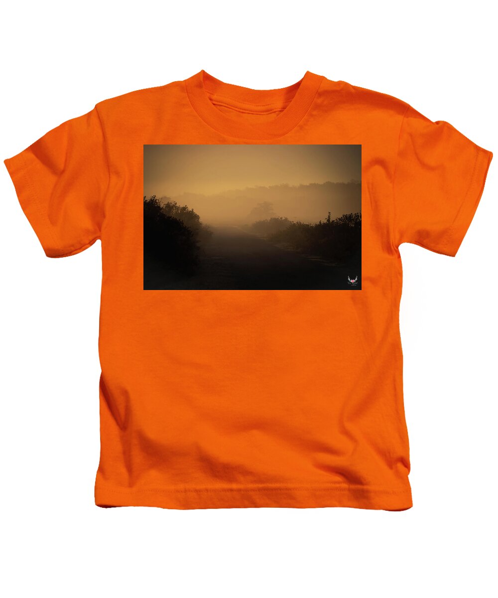 Misty Kids T-Shirt featuring the photograph Path into the Mist by Pam Rendall