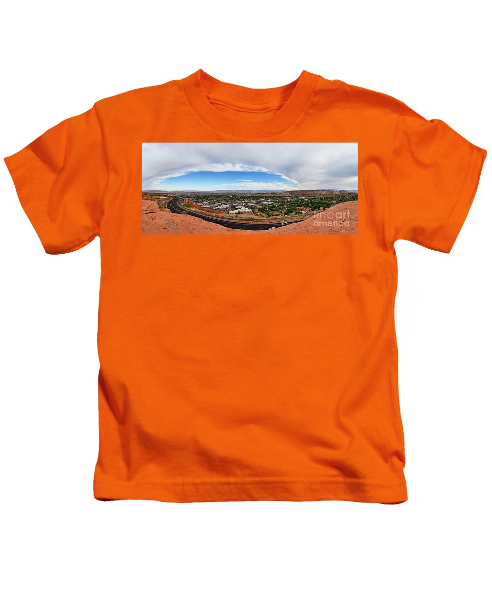 Pioneer Kids T-Shirt featuring the photograph Pioneer Park Panorama by Eddie Yerkish
