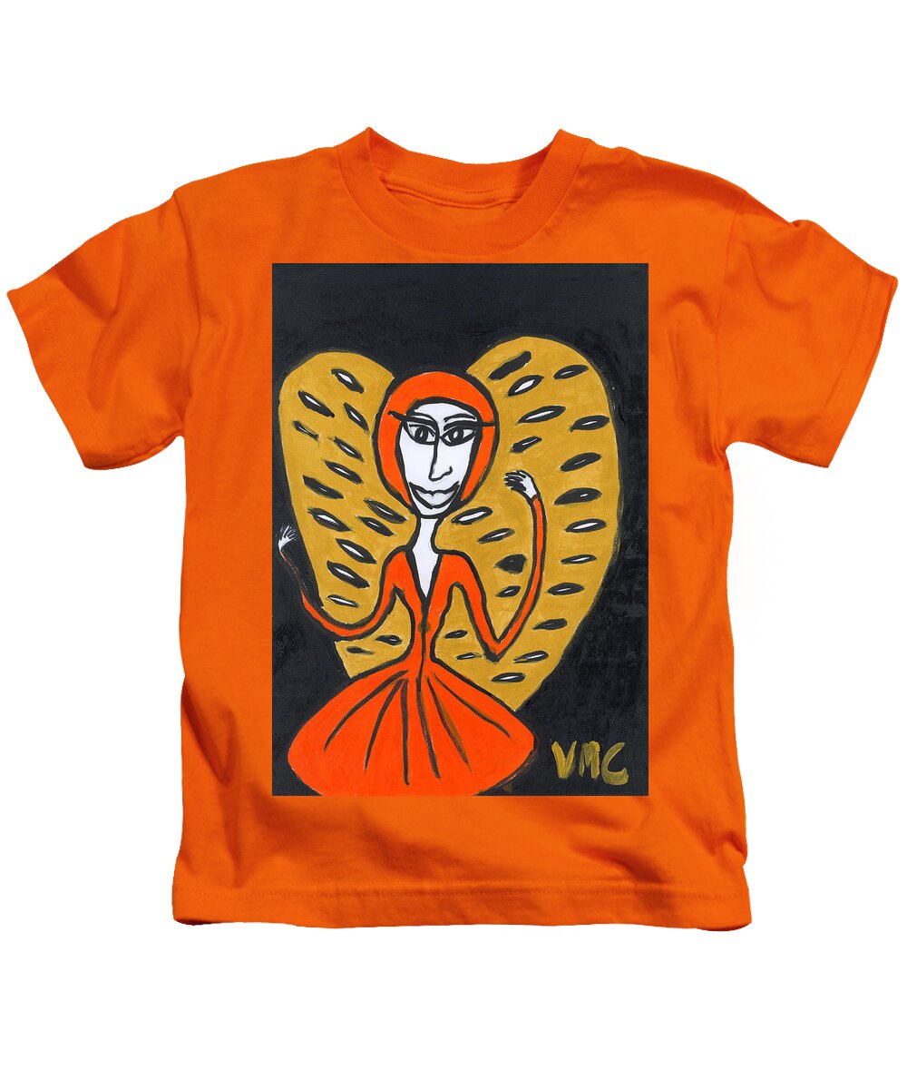 Angel Kids T-Shirt featuring the painting Reenatrea Angel by Victoria Mary Clarke
