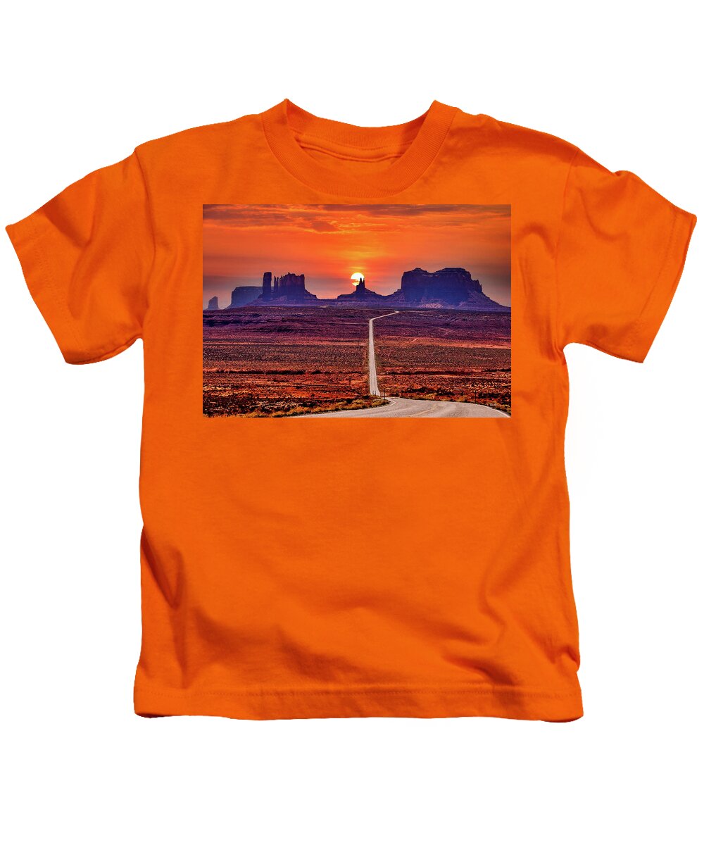 National Kids T-Shirt featuring the photograph Road To Monument Pass by Russ Harris
