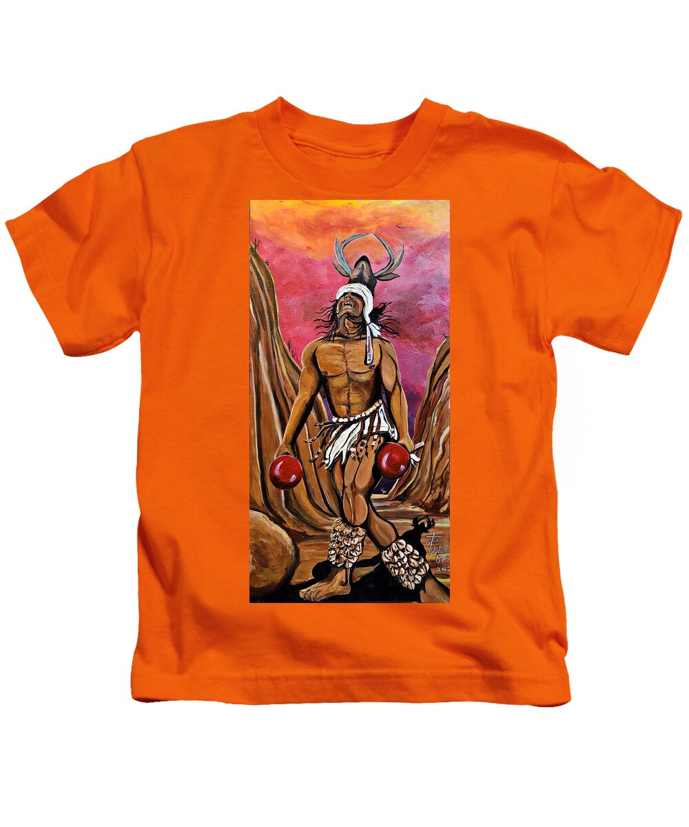  Kids T-Shirt featuring the painting Sonoran Son III by Emanuel Alvarez Valencia