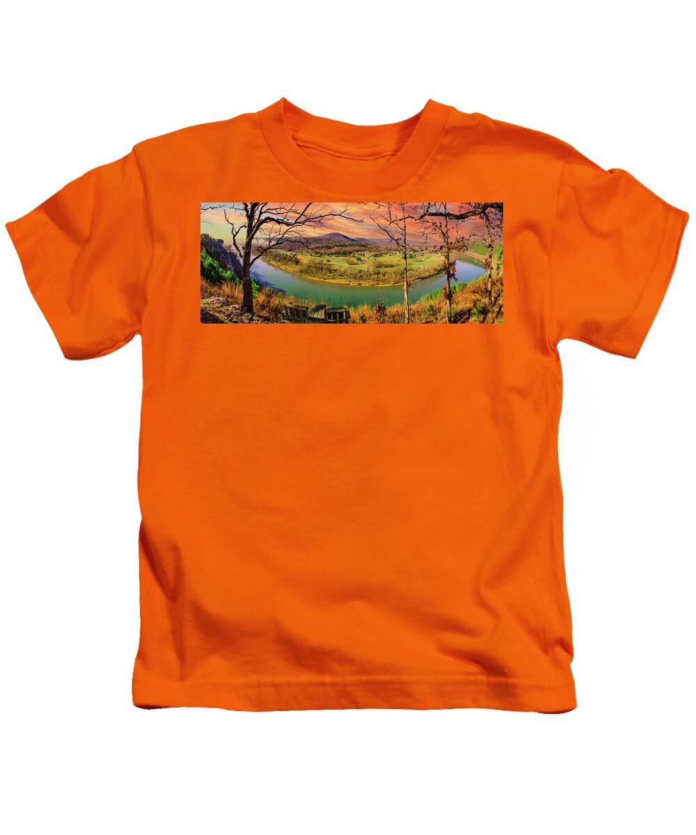 Arkansas Kids T-Shirt featuring the photograph Sunrise Over the Old Stomping Grounds by John Marr