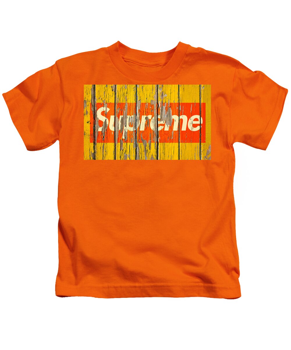 Supreme Vintage Logo on Old Wall Kids T-Shirt by Design Turnpike -  Instaprints