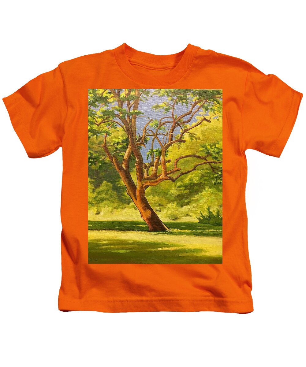Tree Kids T-Shirt featuring the painting The Baron of Westerwood by Don Morgan
