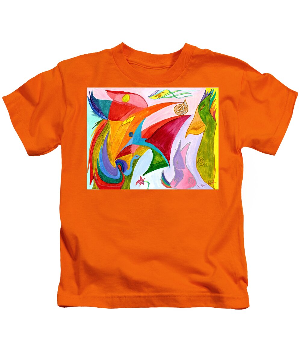Angel Kids T-Shirt featuring the painting The Golden Jewel by B Aswin Roshan