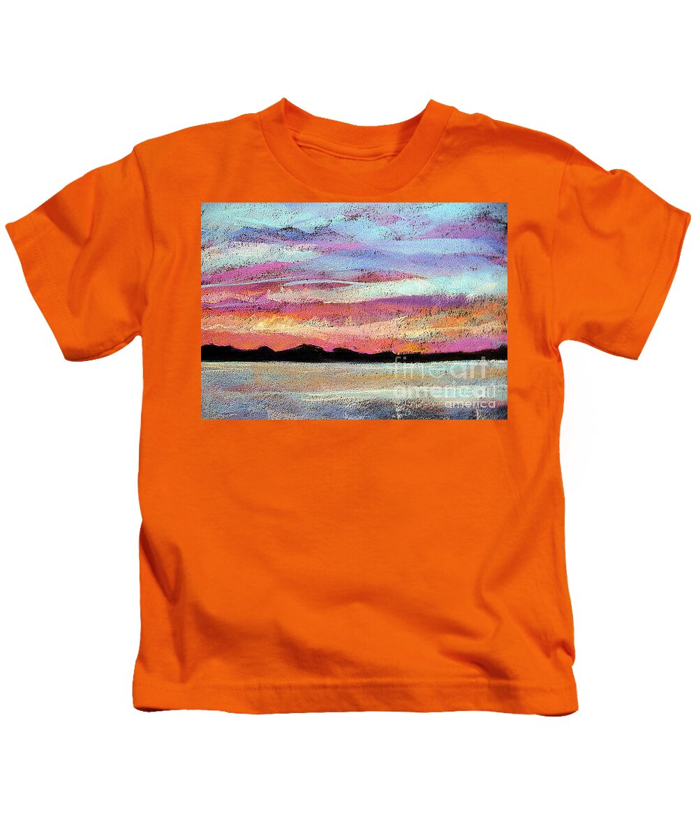  Kids T-Shirt featuring the pastel Thornapple River by Lisa Dionne
