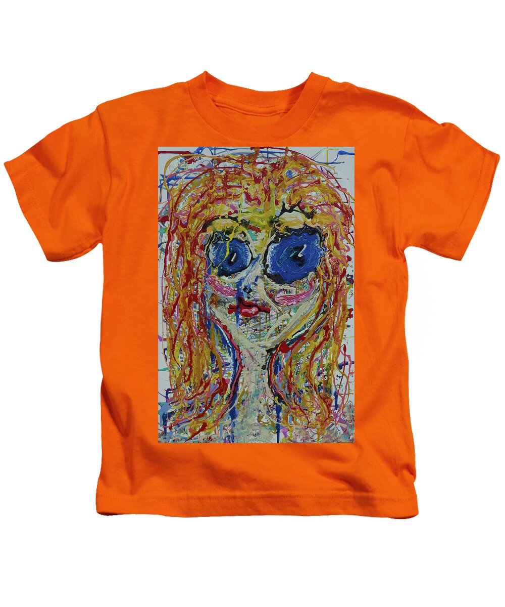 Ufnb Kids T-Shirt featuring the painting UFnB by Tessa Evette