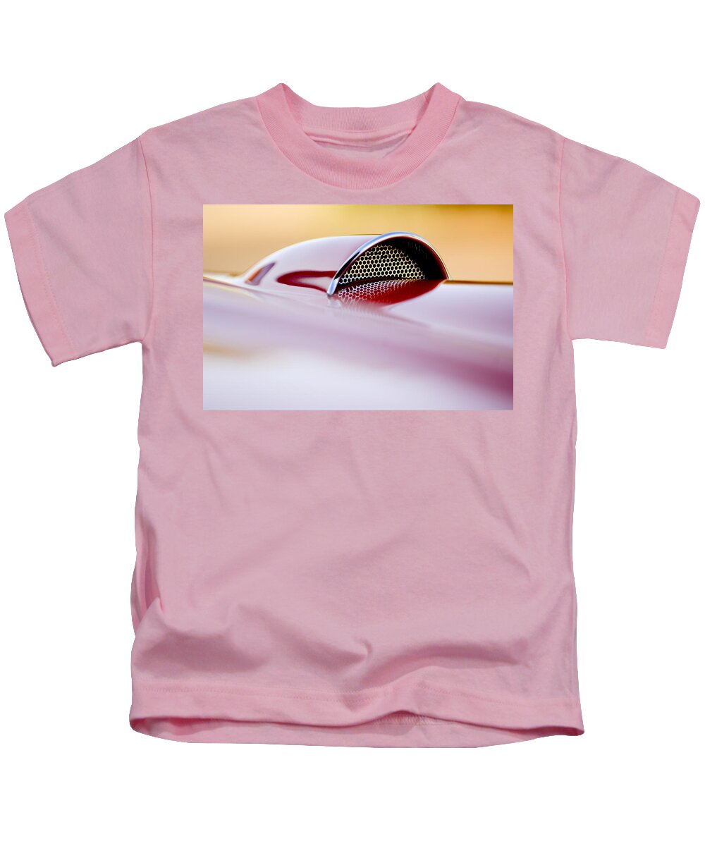 Car Kids T-Shirt featuring the photograph 1957 Chevrolet Corvette Convertible Scoop by Jill Reger