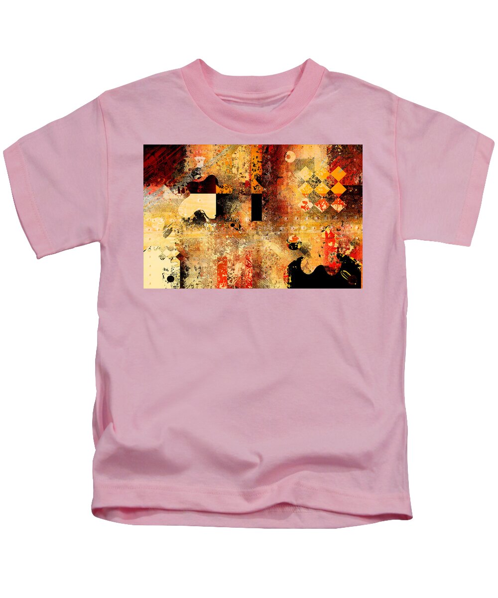 Abstract Kids T-Shirt featuring the digital art Abstracture - 103106046f by Variance Collections