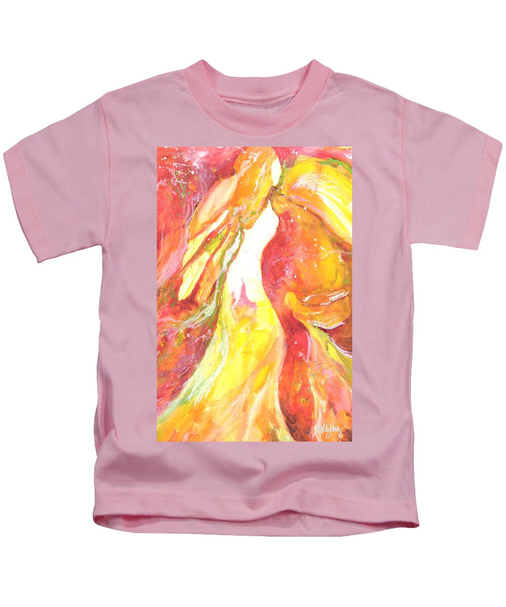 Angel Kids T-Shirt featuring the painting Angel by Kelly Perez