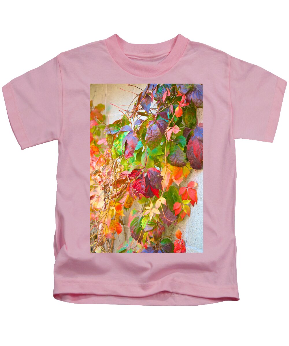 Autumn Kids T-Shirt featuring the photograph Autumn Colors of Virginia Creeper by Kristin Hatt