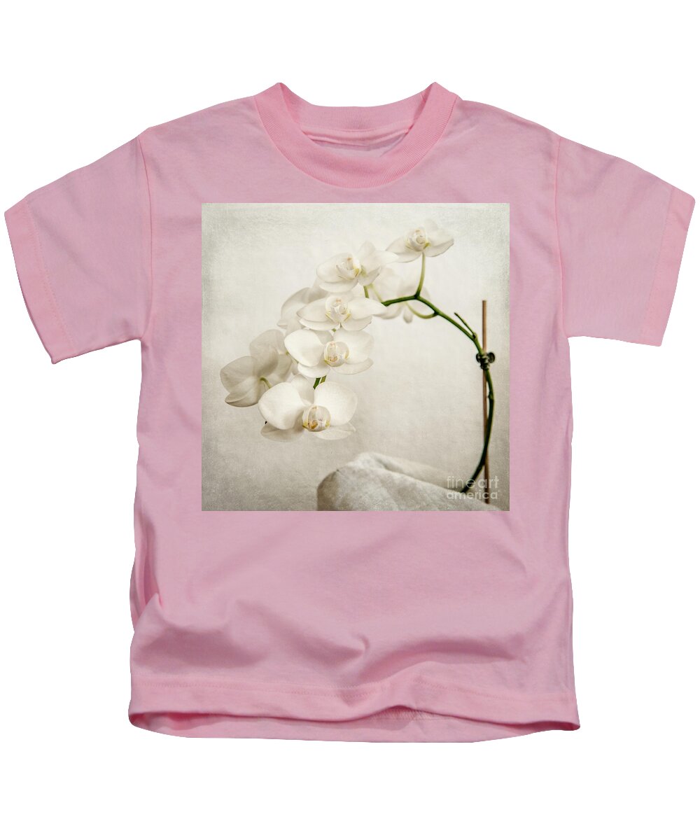 1x1 Kids T-Shirt featuring the photograph Beautiful white orchid II by Hannes Cmarits