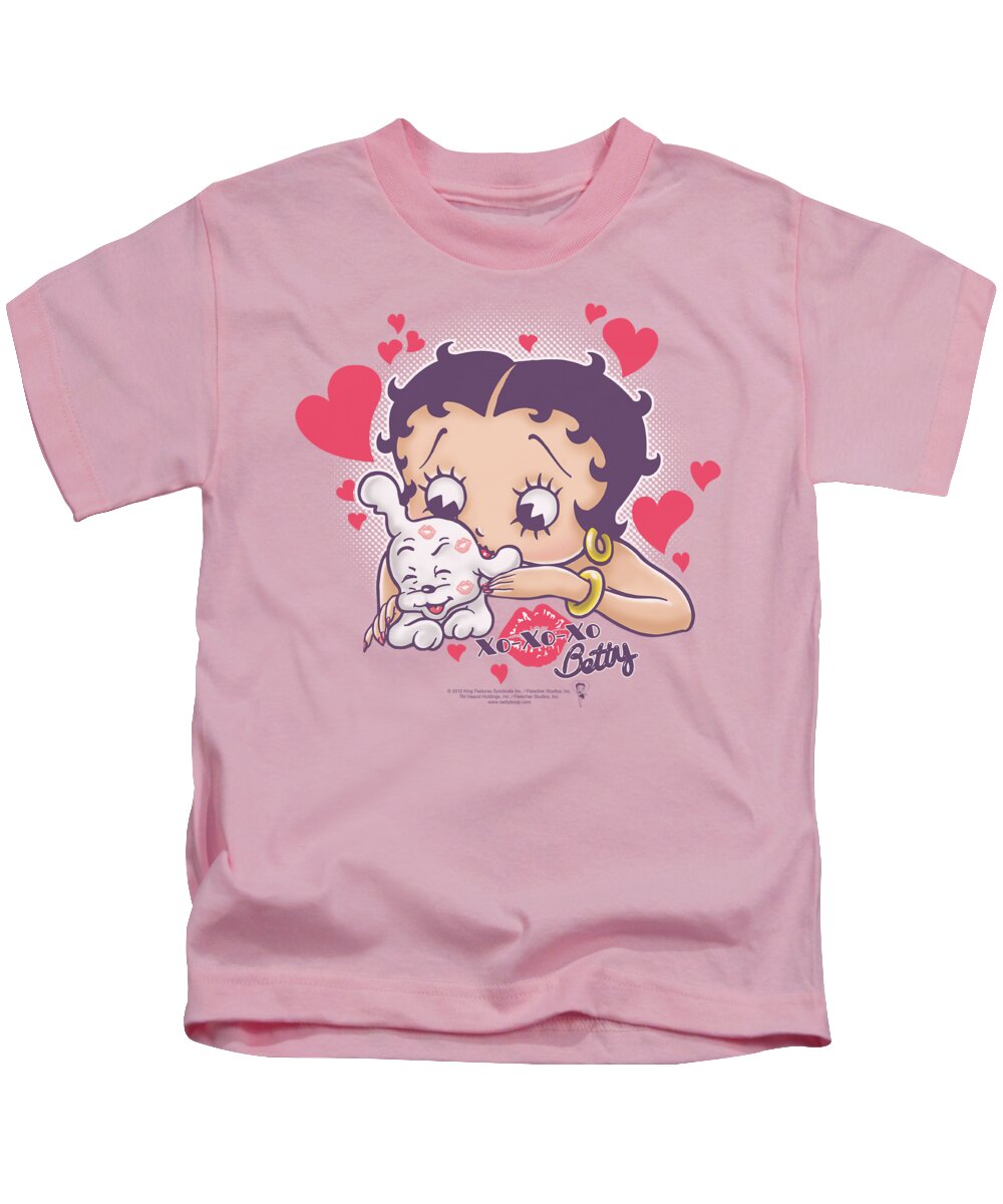  Kids T-Shirt featuring the digital art Boop - Puppy Love by Brand A