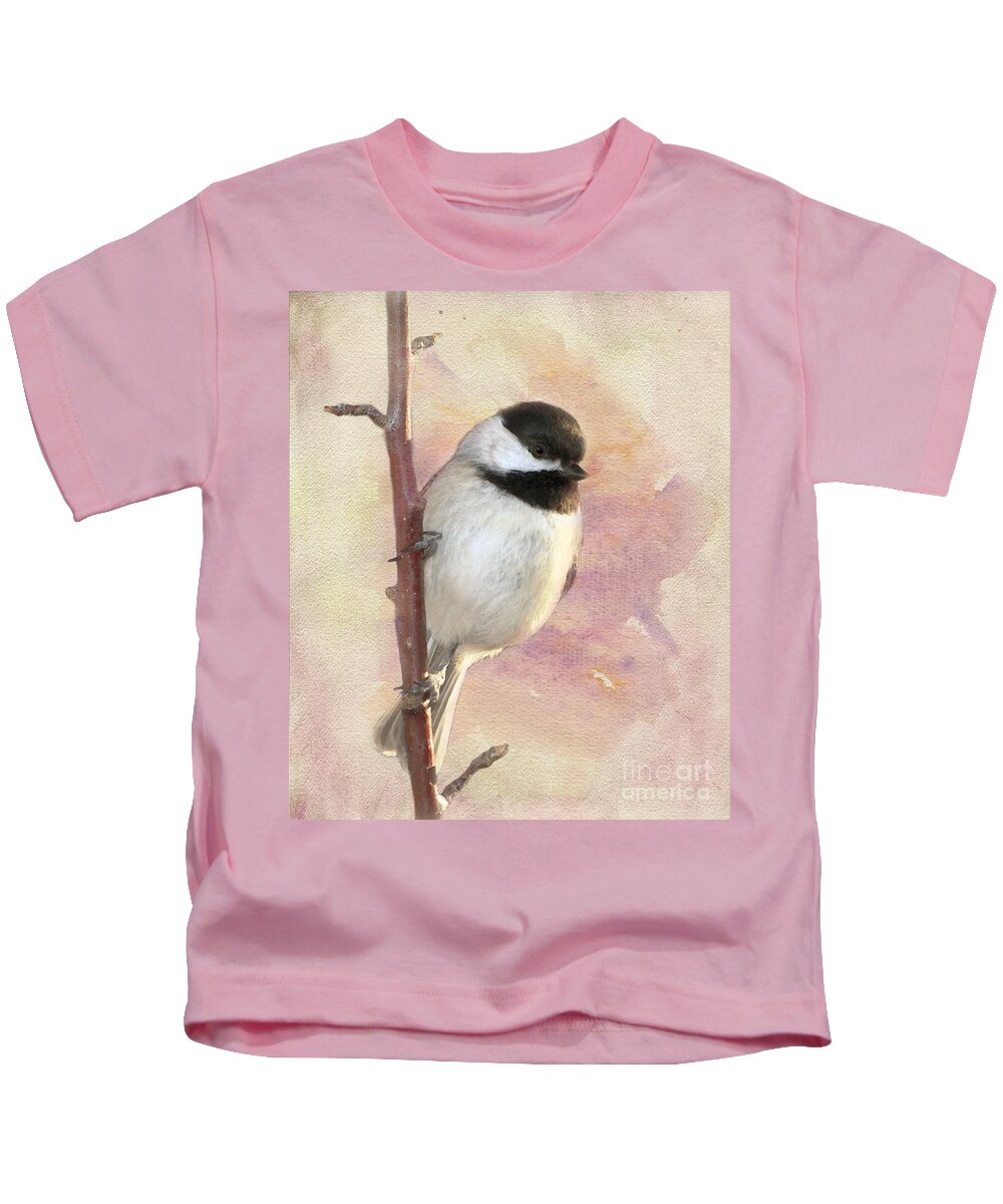 Black-capped Chickadee Kids T-Shirt featuring the photograph Bright New Day by Betty LaRue