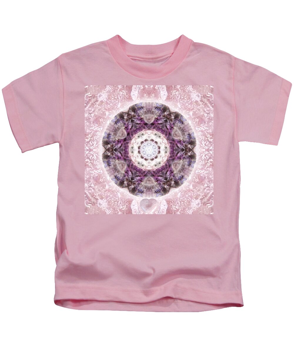 Mandala Kids T-Shirt featuring the mixed media Bringing Light by Alicia Kent
