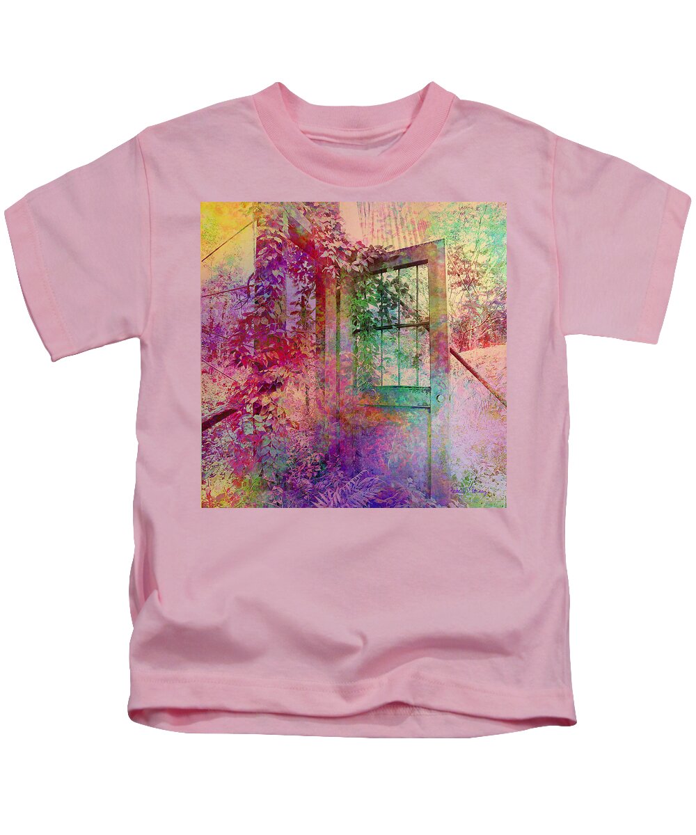 Door Kids T-Shirt featuring the digital art Door to My Dreams by Barbara Berney