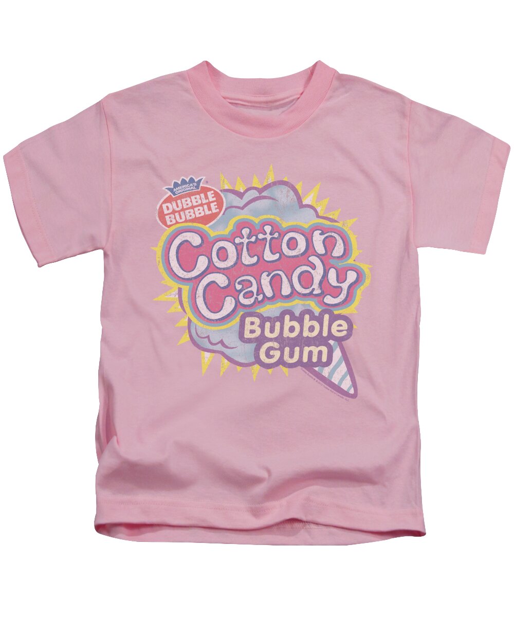 Dubble Bubble Kids T-Shirt featuring the digital art Dubble Bubble - Cotton Candy by Brand A