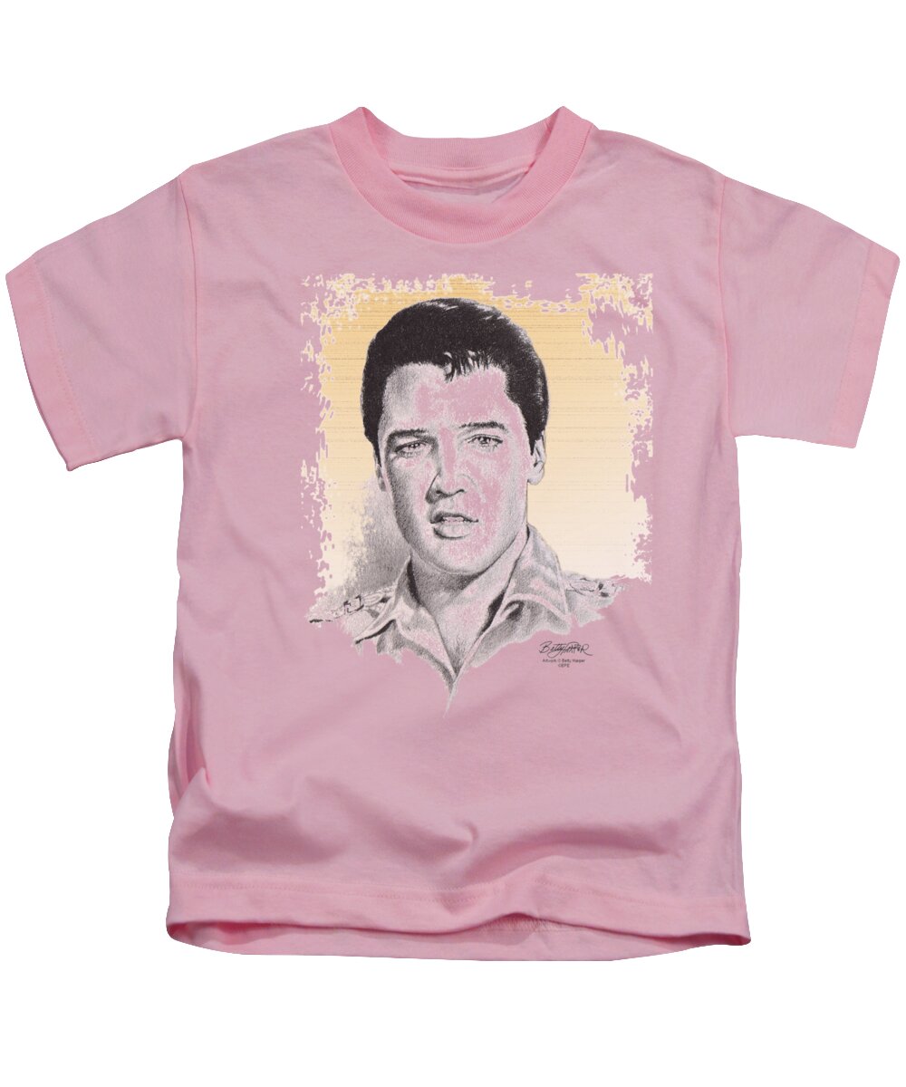  Kids T-Shirt featuring the digital art Elvis - Matinee Idol by Brand A