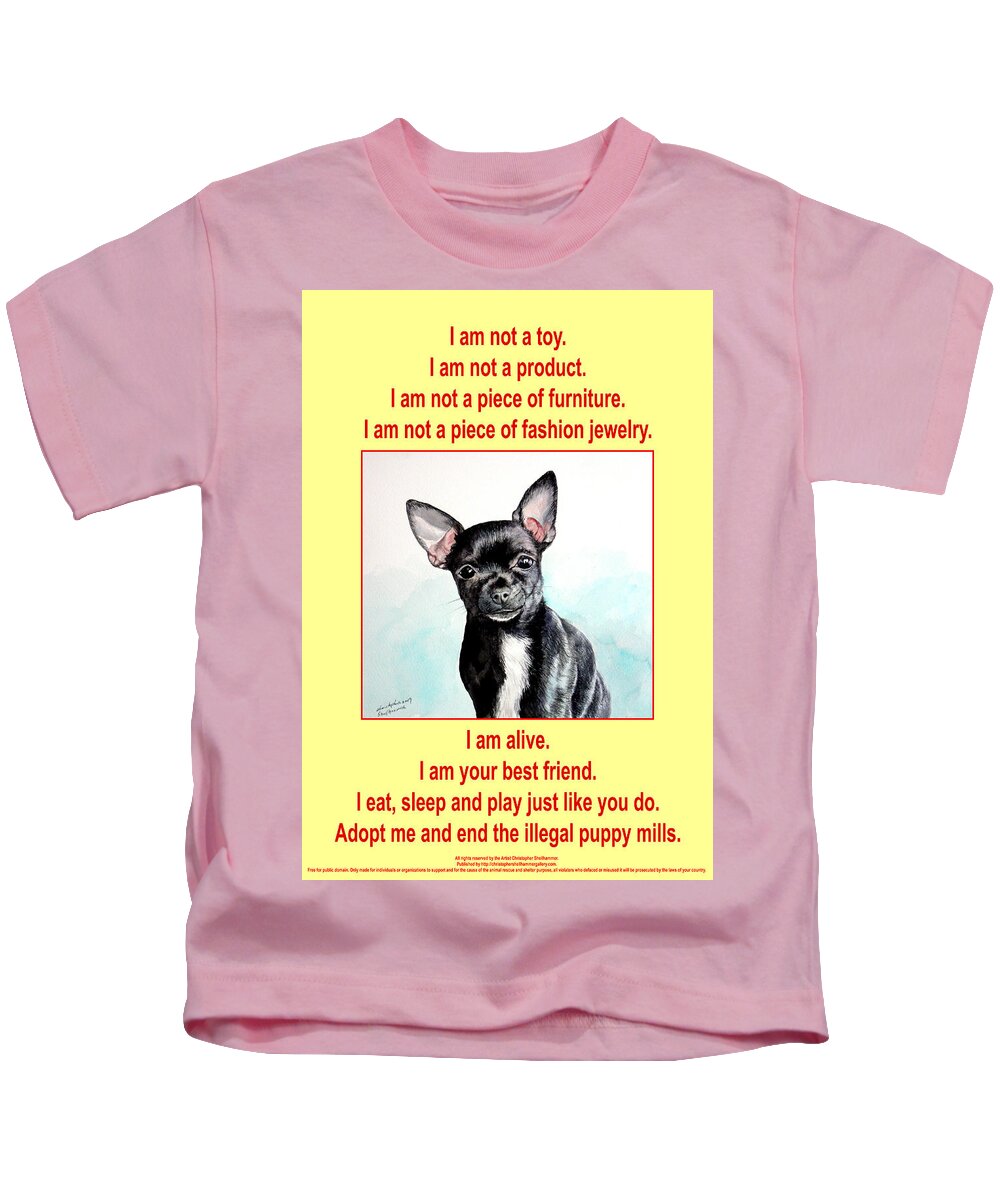 Puppy Kids T-Shirt featuring the photograph End the Puppy Mills by Christopher Shellhammer