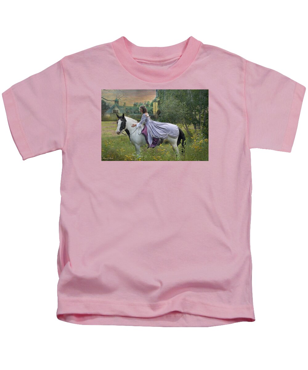 Horses Kids T-Shirt featuring the photograph Faerie Tales by Fran J Scott