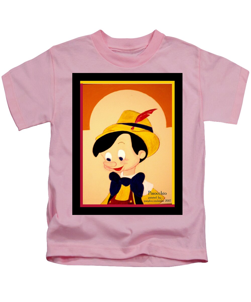  Pinocchio Kids T-Shirt featuring the painting Grant My Wish - Please by Joseph Coulombe