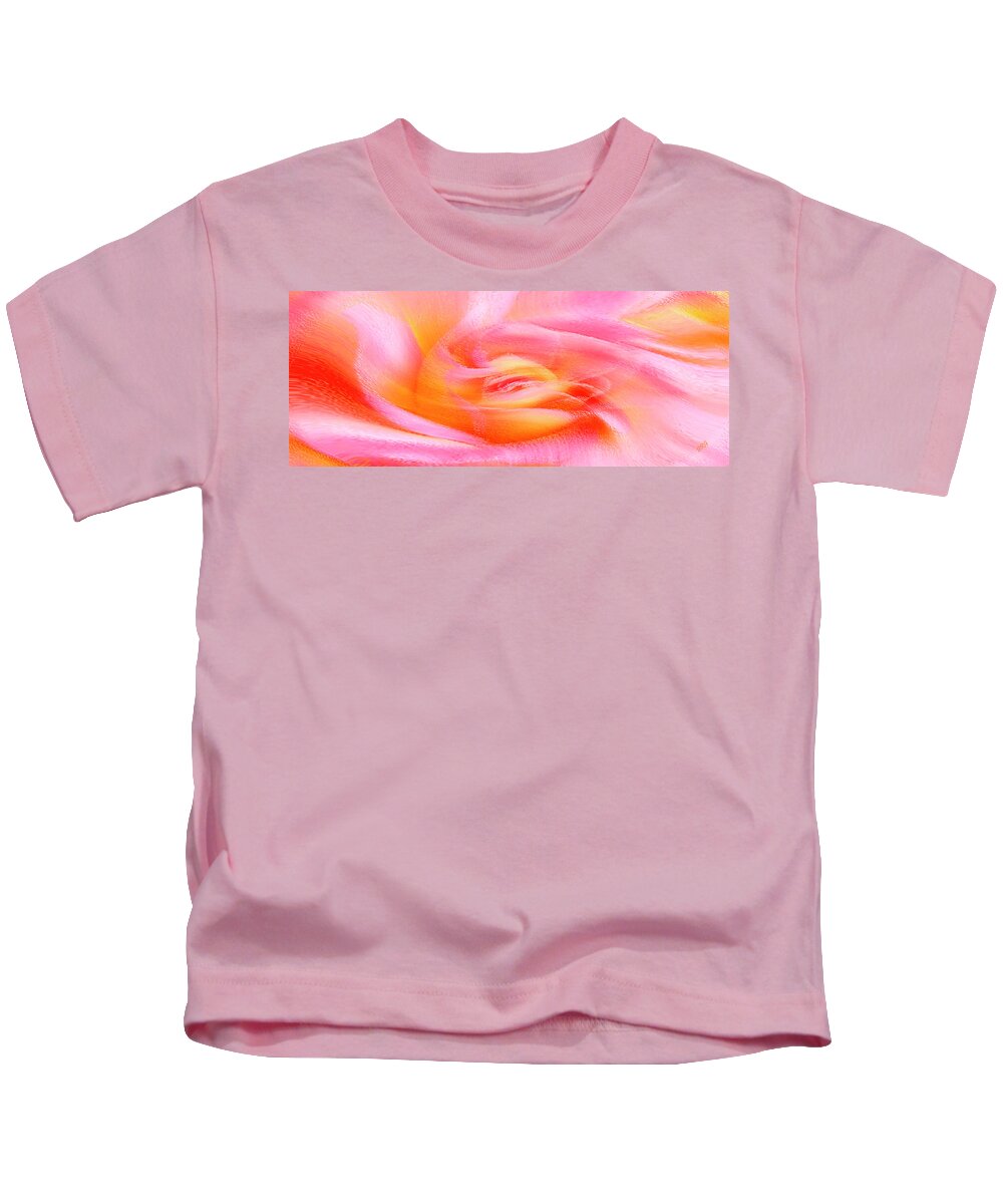 Floral Abstract Kids T-Shirt featuring the photograph Joy - Rose by Ben and Raisa Gertsberg