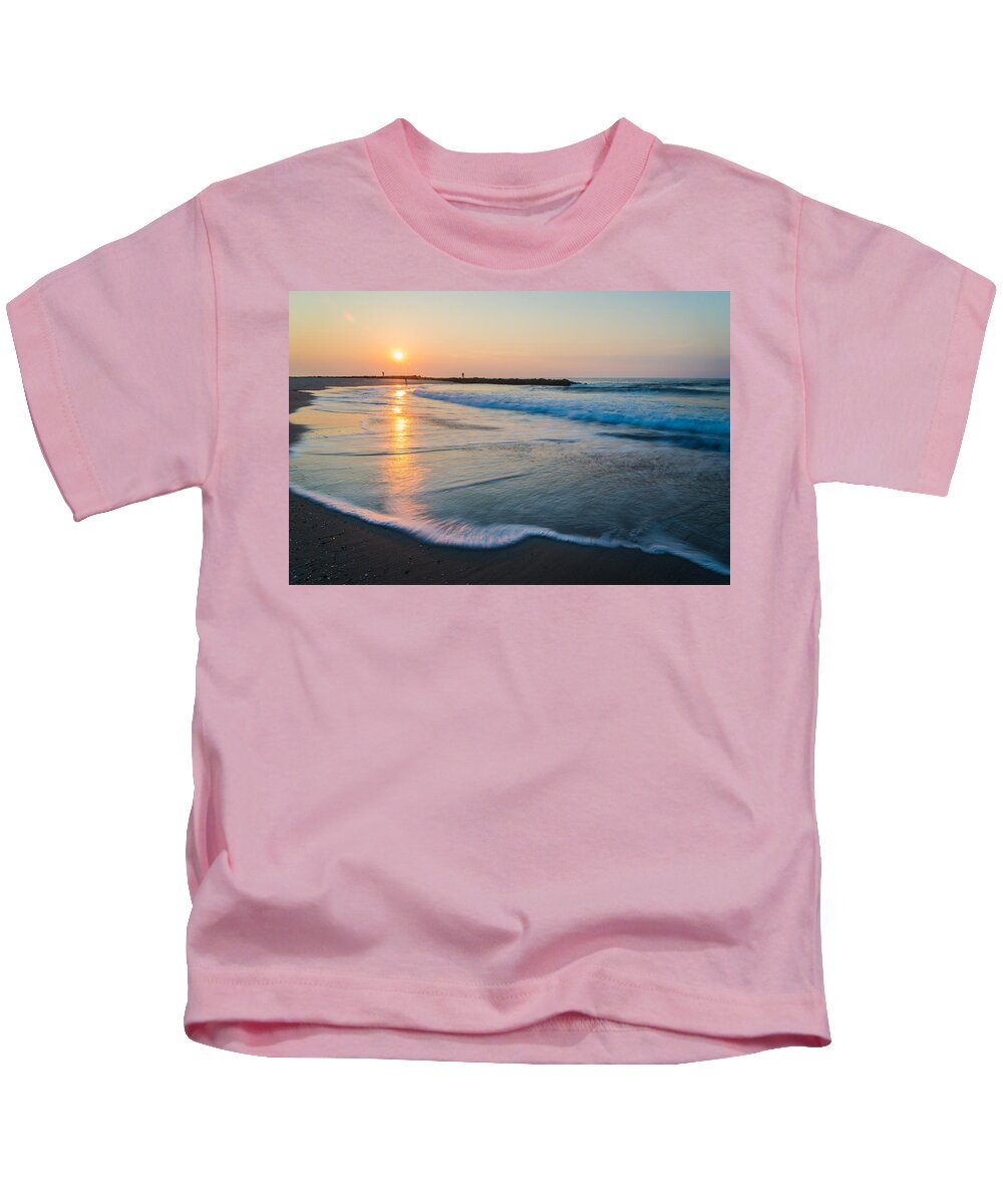 New Jersey Kids T-Shirt featuring the photograph Liquid Sun by Kristopher Schoenleber