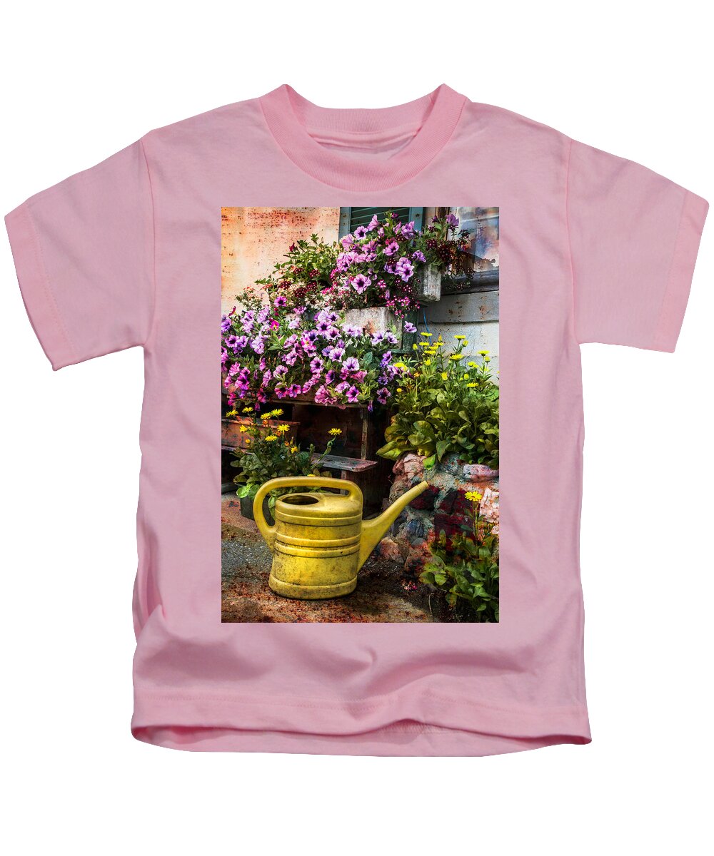 Switzerland Kids T-Shirt featuring the photograph Little Swiss Garden by Debra and Dave Vanderlaan