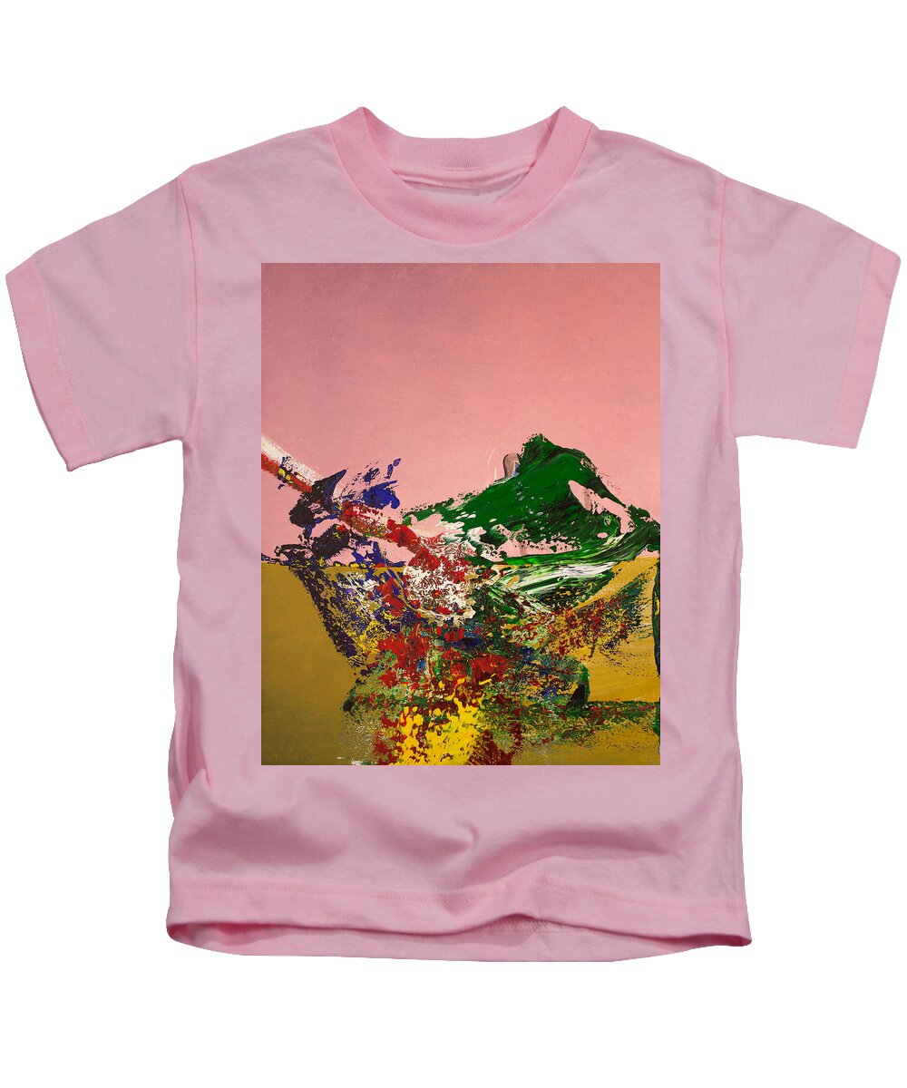 Derek Kaplan Art Kids T-Shirt featuring the painting Matador by Derek Kaplan