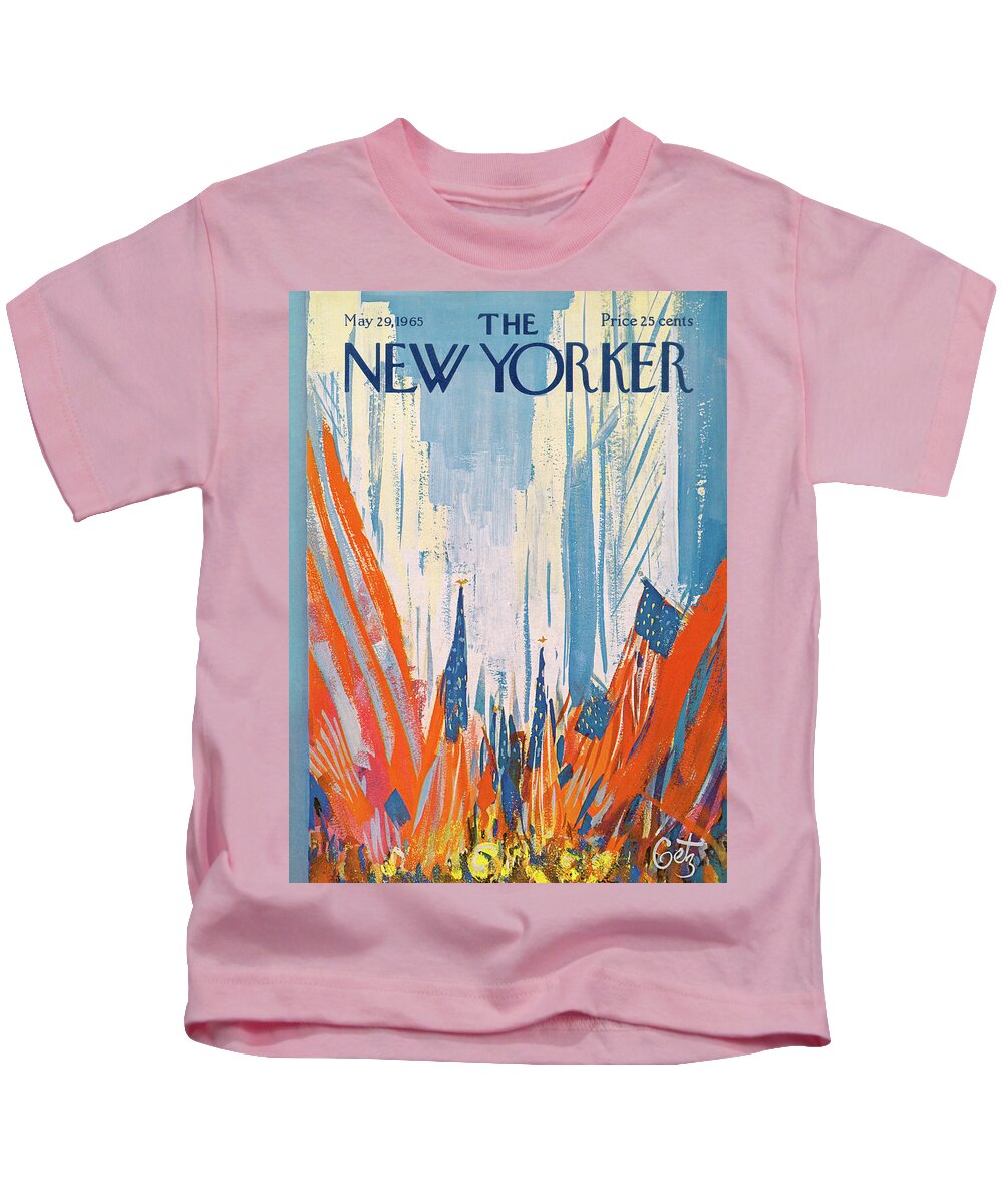 Urban Kids T-Shirt featuring the painting New Yorker May 29th, 1965 by Arthur Getz
