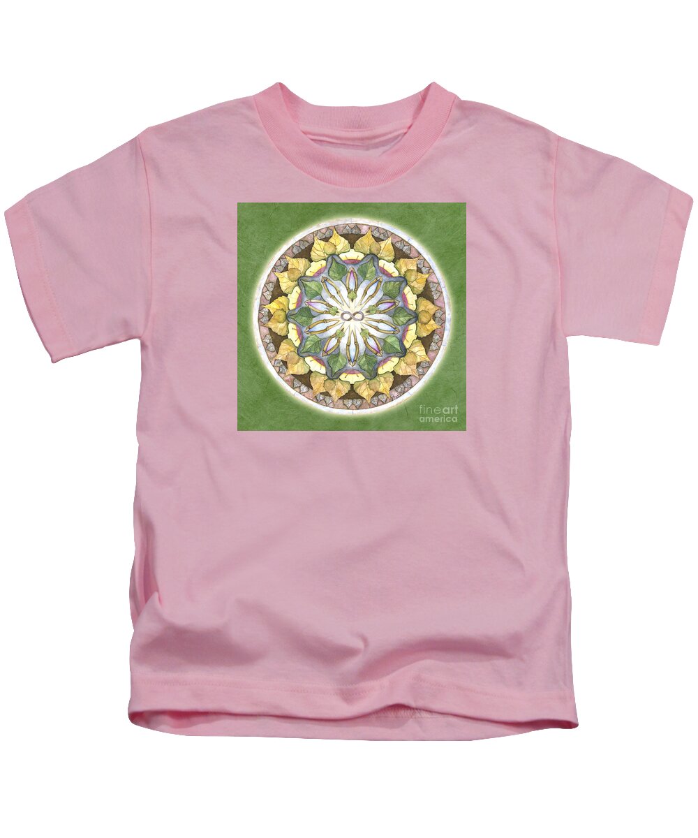 Mandala Art Kids T-Shirt featuring the painting Prosperity Mandala by Jo Thomas Blaine