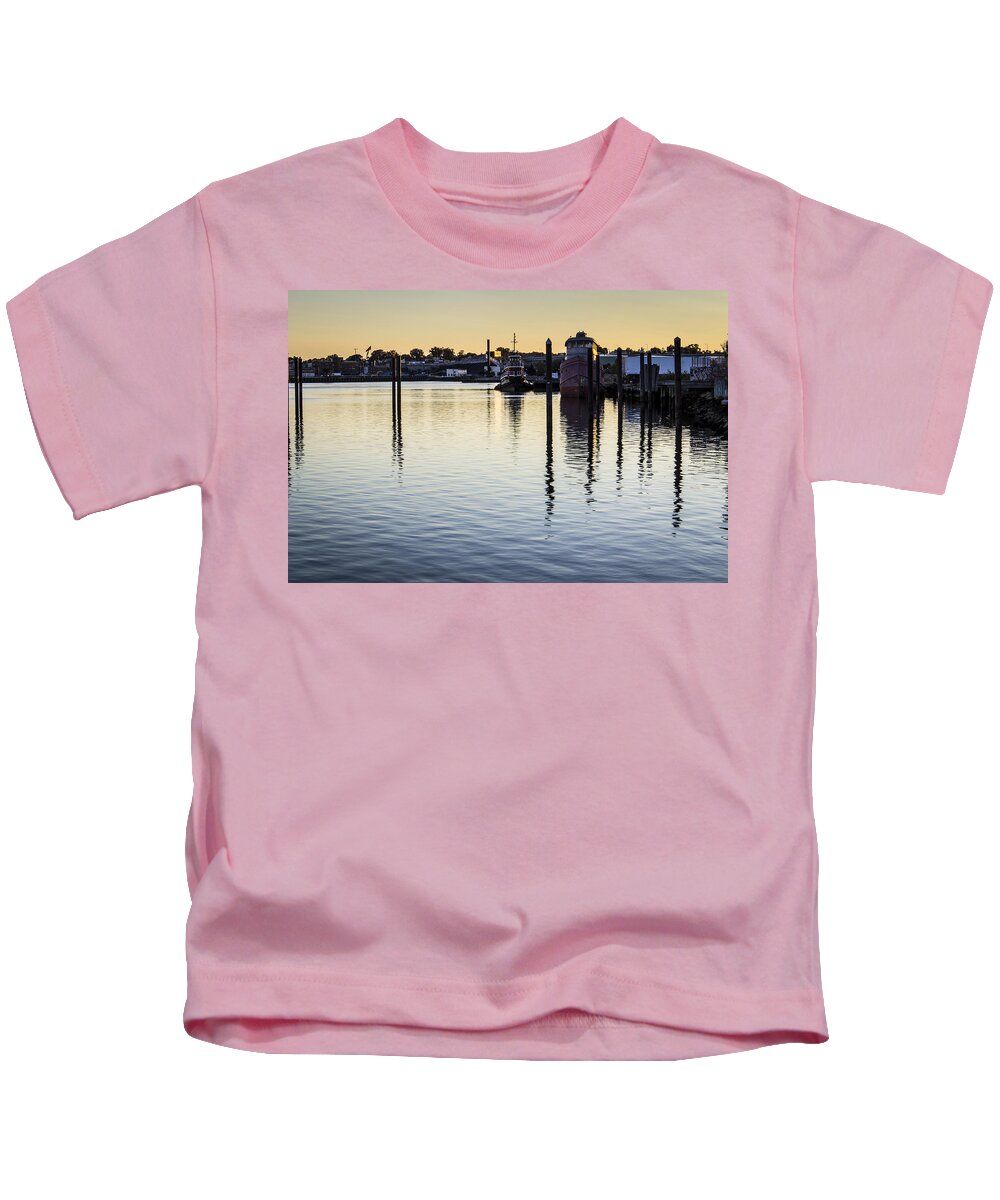 Andrew Pacheco Kids T-Shirt featuring the photograph Providence Waterfront by Andrew Pacheco
