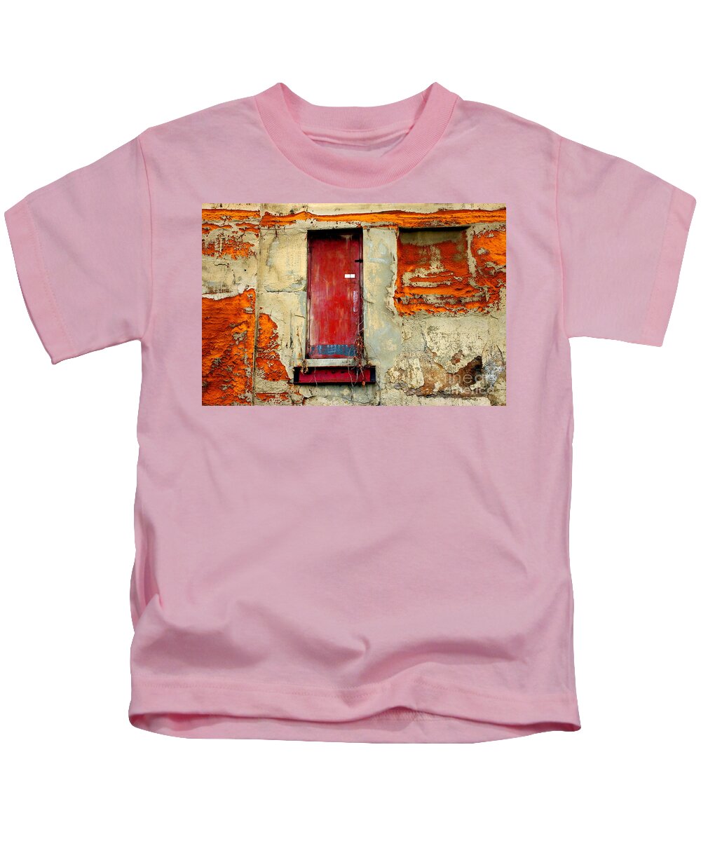  Architecture Kids T-Shirt featuring the photograph Red Door 2 by Marcia Lee Jones