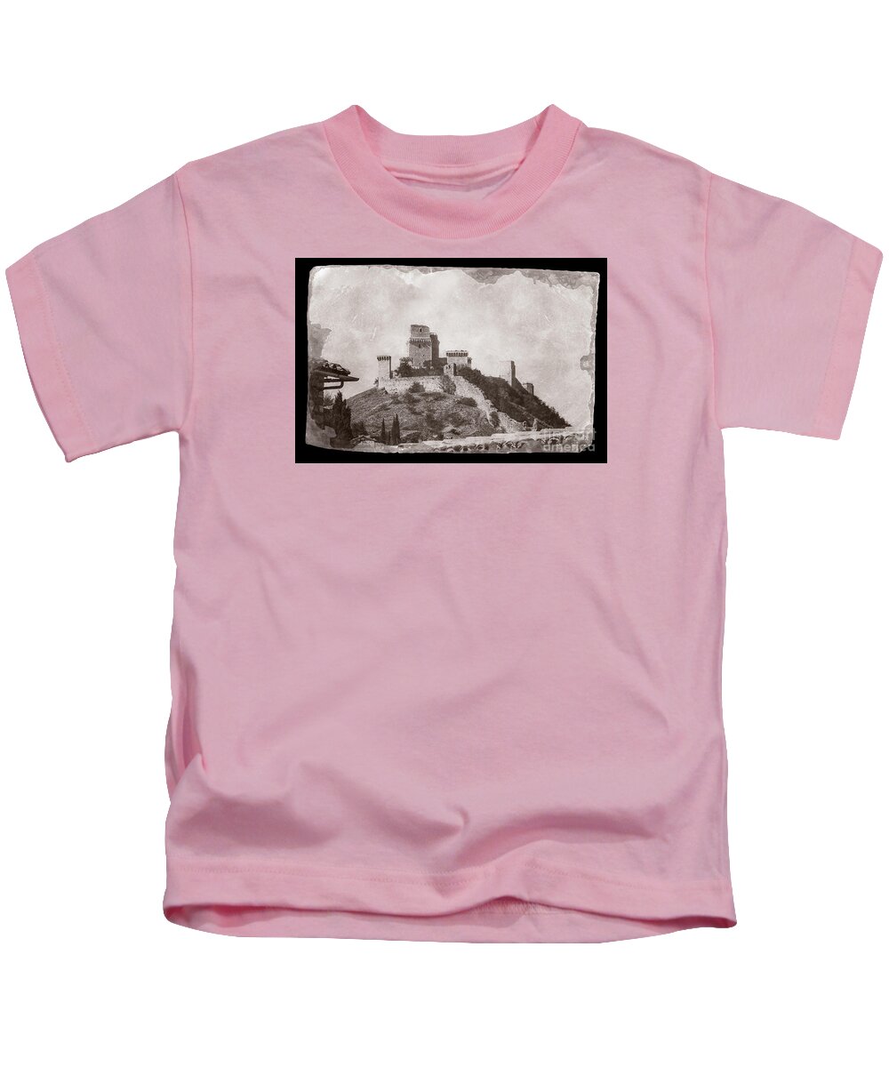 Italy Kids T-Shirt featuring the photograph Rocca Maggiore Castle by Prints of Italy