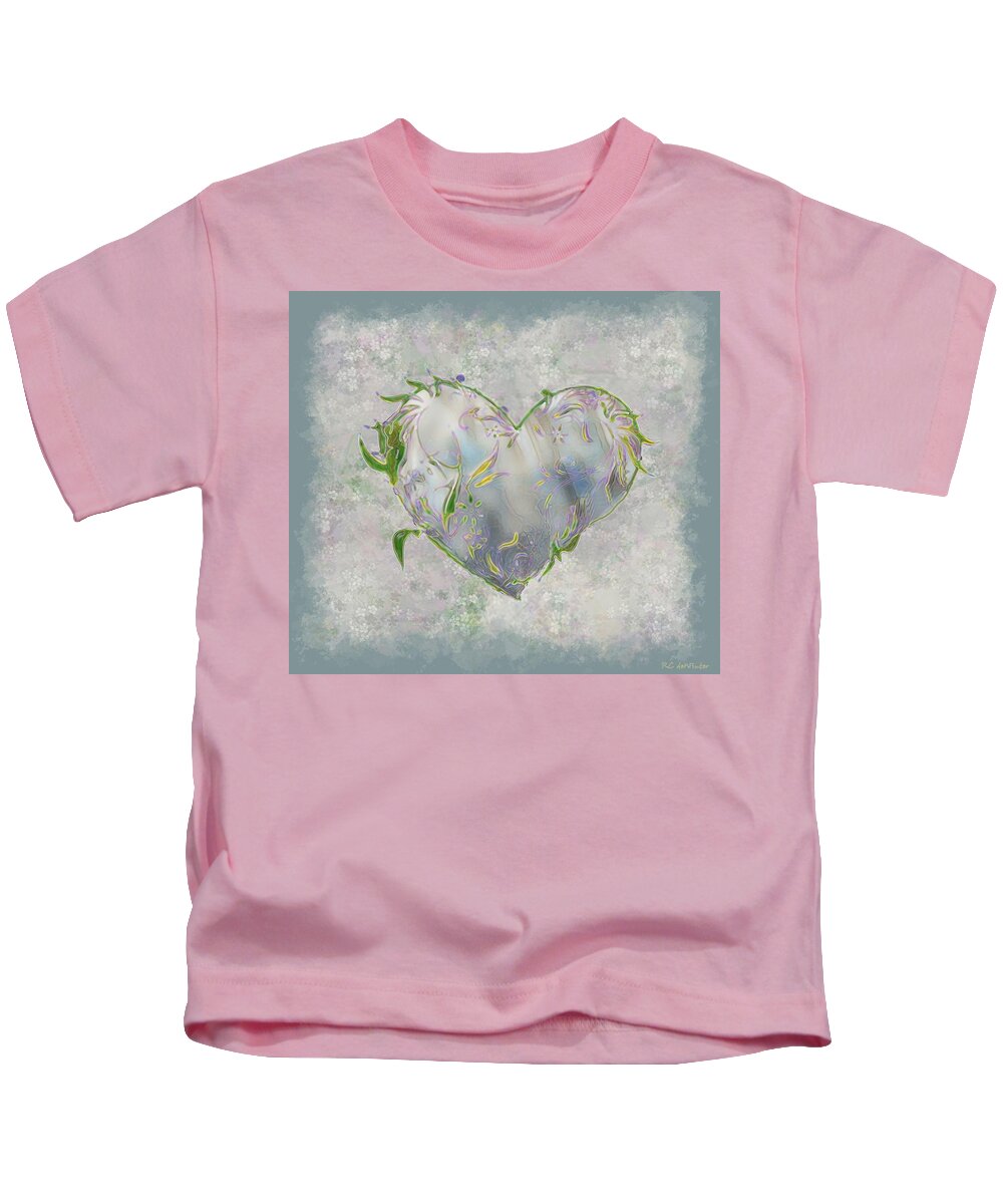 Heart Kids T-Shirt featuring the painting Sending Out New Shoots by RC DeWinter