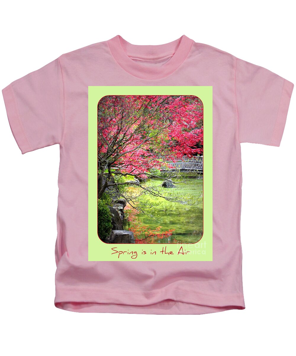 Japanese Garden Kids T-Shirt featuring the photograph Spring is in the Air by Carol Groenen