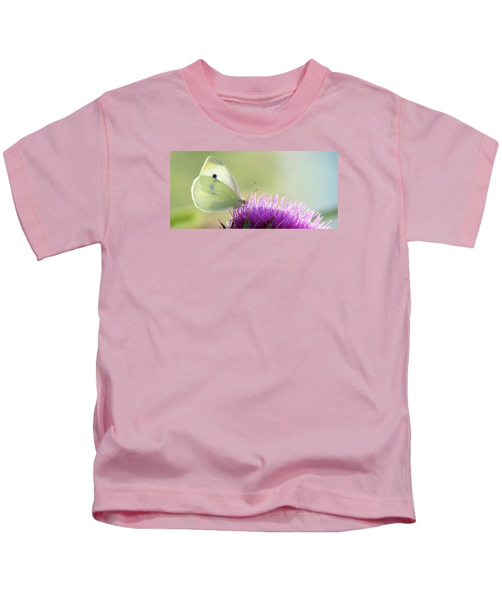 Thistle Kids T-Shirt featuring the photograph Sunrise In The Thistle Fields by Angela Davies