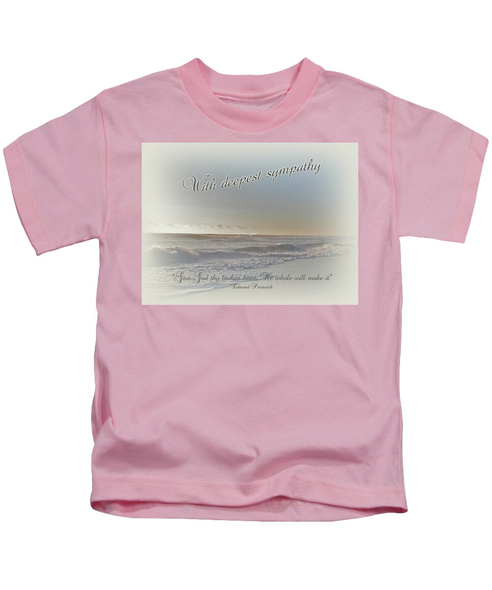 Sympathy Kids T-Shirt featuring the photograph Sympathy Greeting Card - Ocean After Storm by Carol Senske