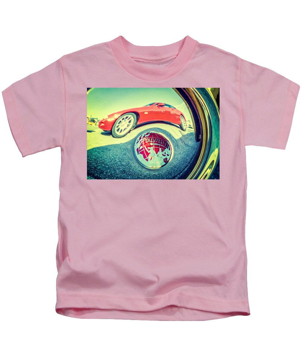 Retro Kids T-Shirt featuring the photograph Triumph and Jaguar by Spikey Mouse Photography