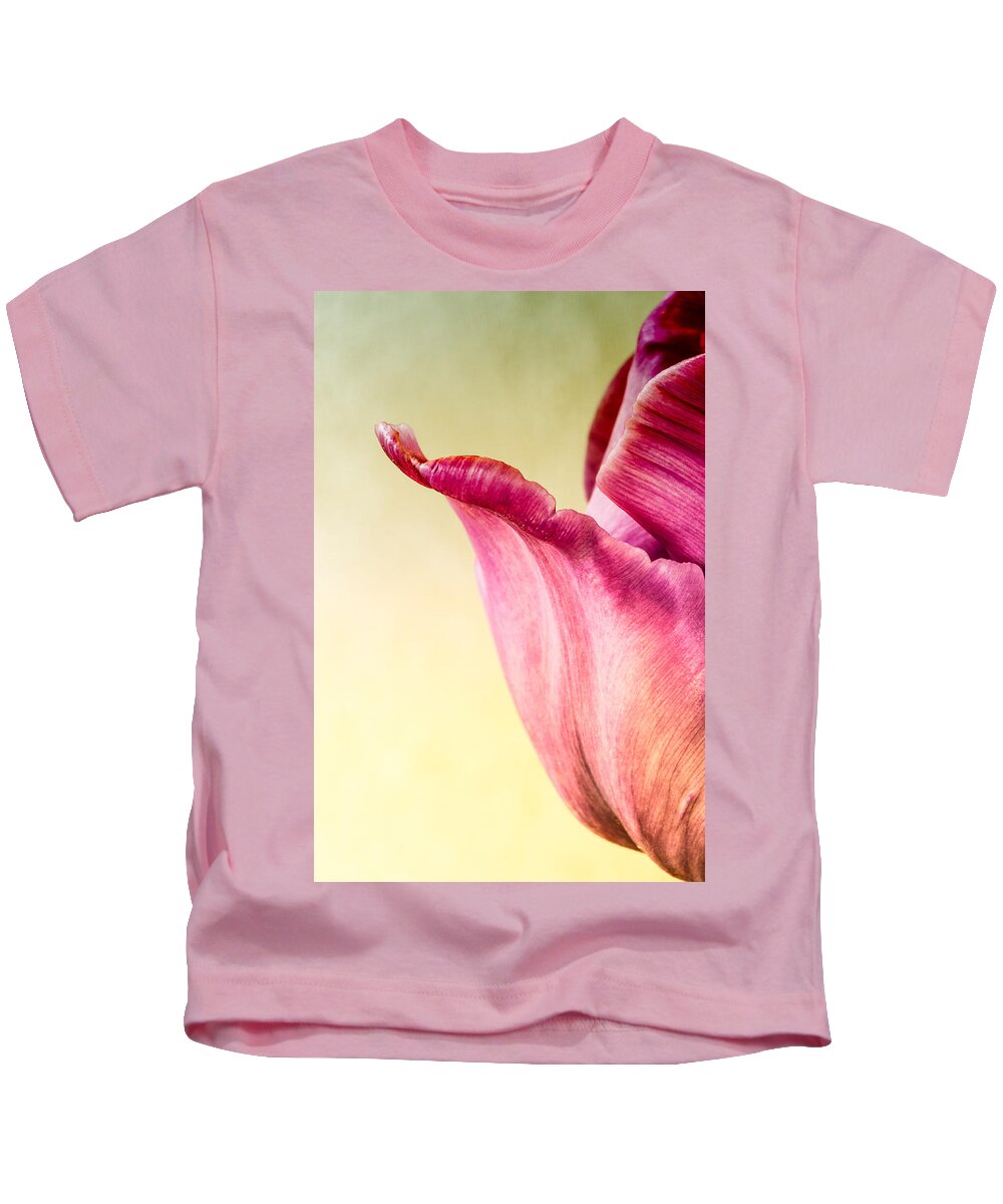 Tulips Kids T-Shirt featuring the photograph Tulip Petal by Georgette Grossman