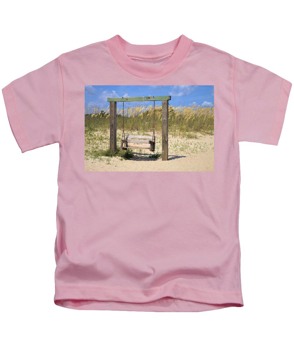 1820 Kids T-Shirt featuring the photograph Tybee Island Swing by Gordon Elwell