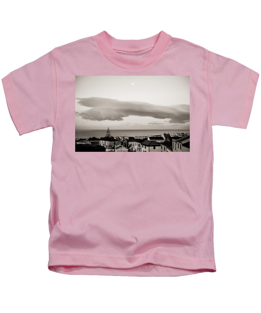 Architecture Kids T-Shirt featuring the photograph Village rooftops at sunrise by Joseph Amaral