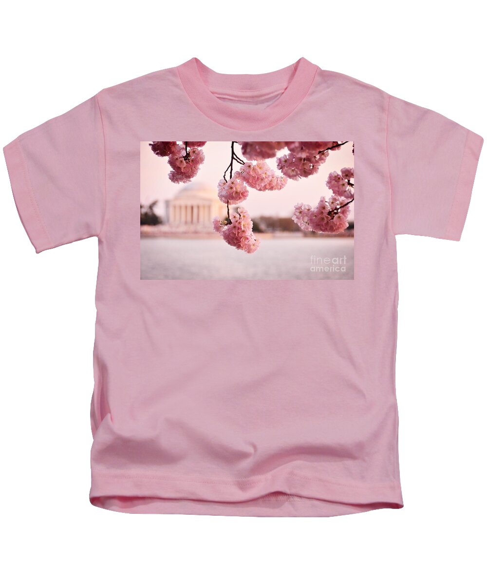 Lincoln Kids T-Shirt featuring the photograph Washington DC Cherry Blossoms by Jonas Luis