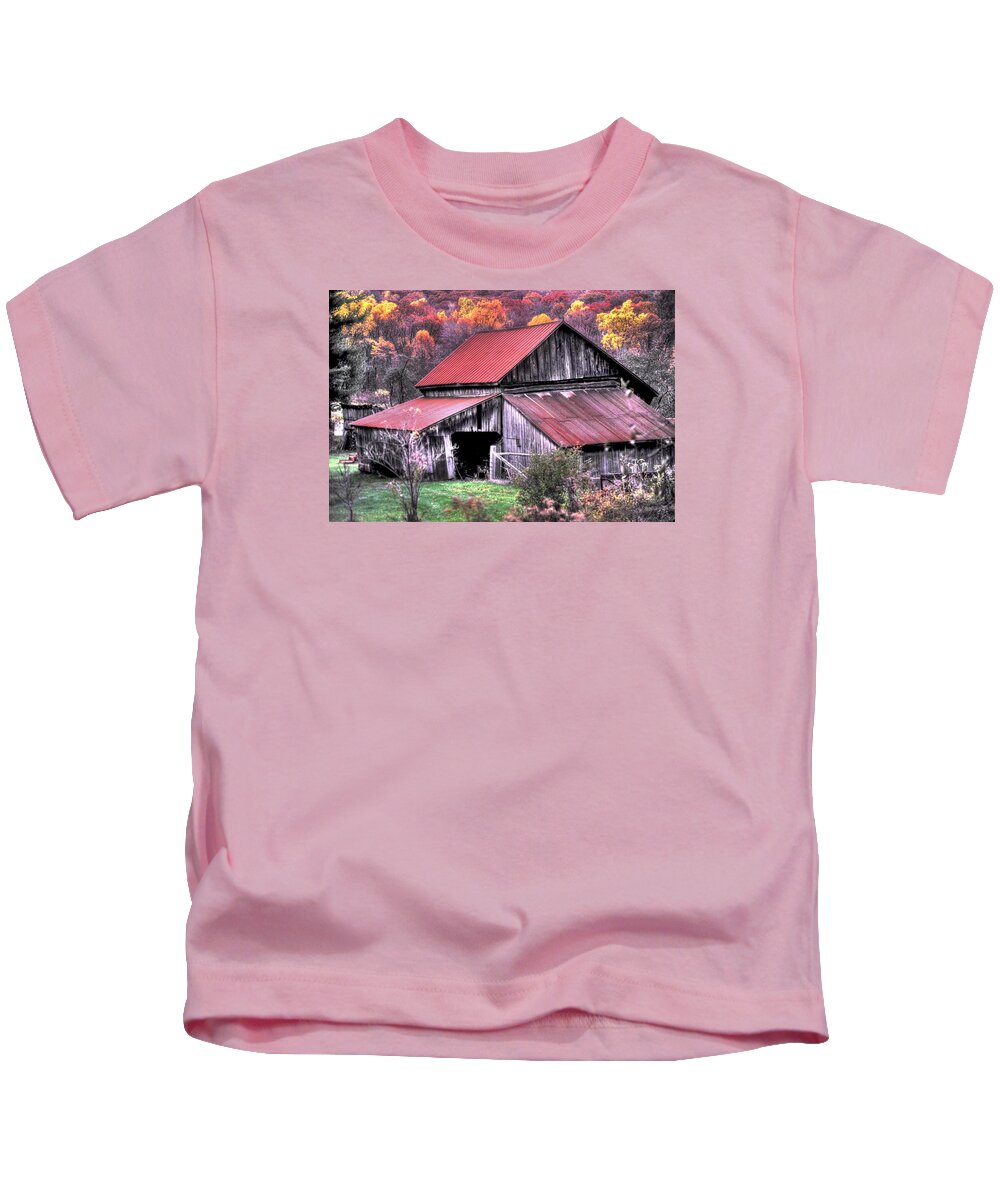 West Virginia Kids T-Shirt featuring the photograph West Virginia Country Roads - Nearing the Threshold of Yet Another Winter by Michael Mazaika