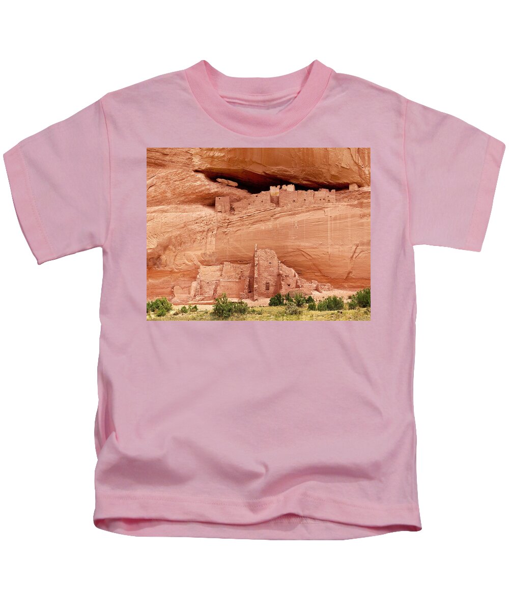 White House Ruins Kids T-Shirt featuring the photograph White House Ruins Canyon de Chelly by Bob and Nadine Johnston