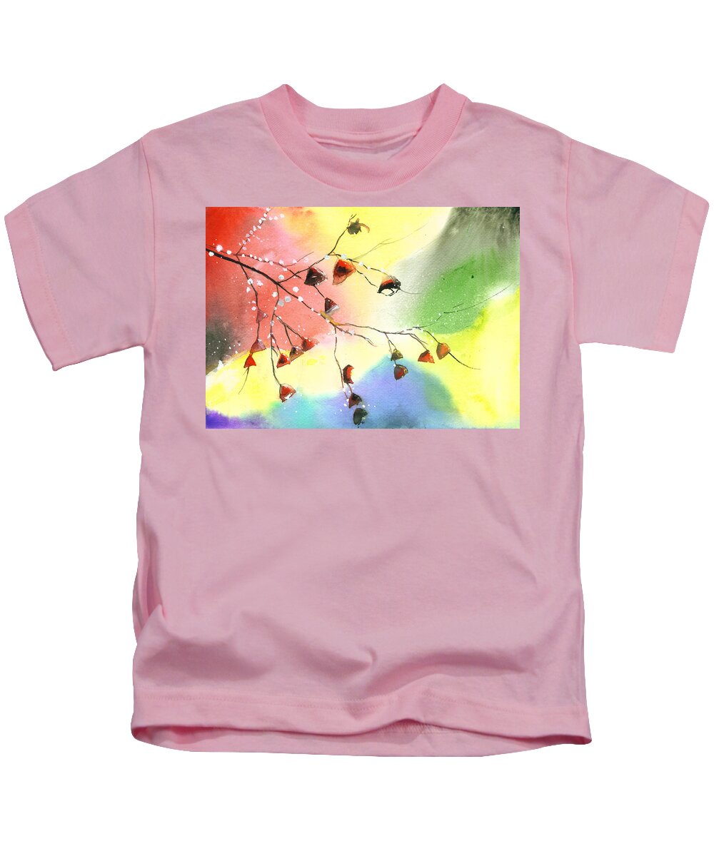 Nature Kids T-Shirt featuring the painting Christmas 1 by Anil Nene
