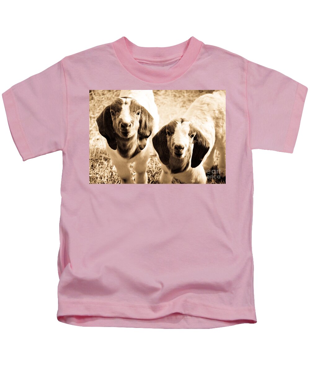 Animals Kids T-Shirt featuring the photograph Cute Kids by Cheryl Baxter