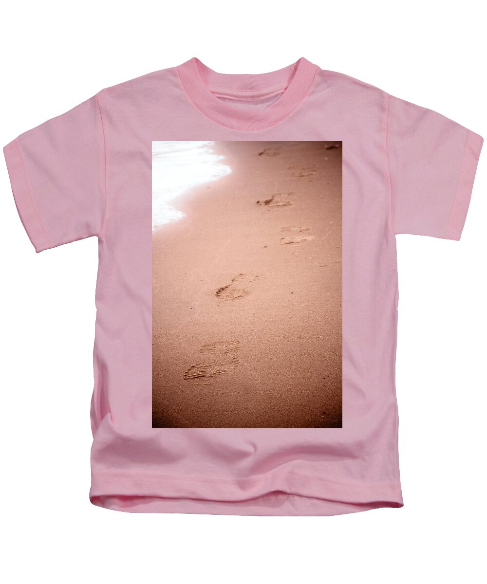 Alone Kids T-Shirt featuring the photograph Footprints by Jarrod Erbe