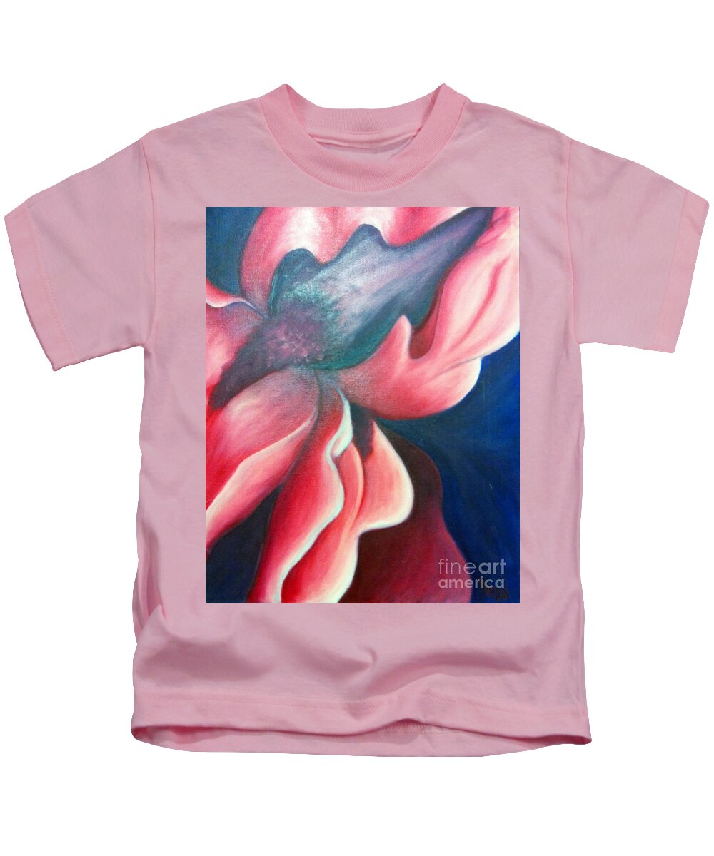 Iris Kids T-Shirt featuring the painting Iris O'Keefe by Vonda Lawson-Rosa